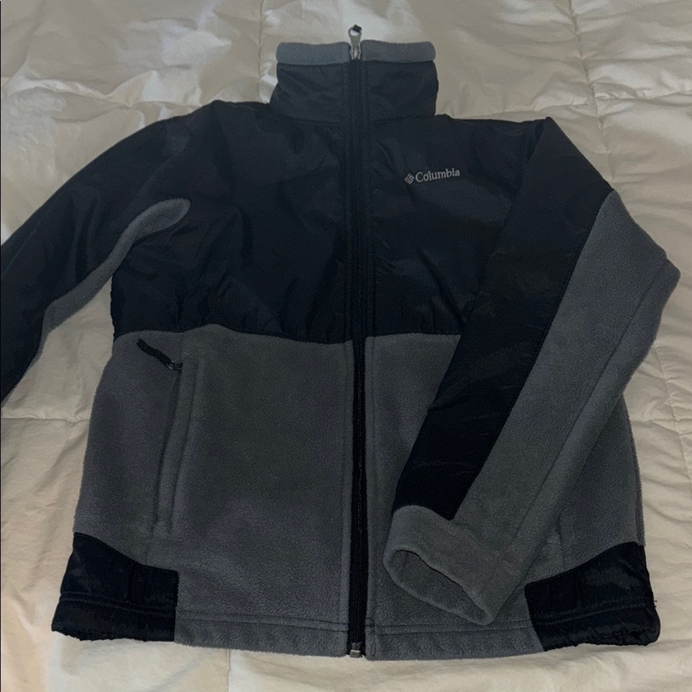Columbia Black and Gray Fleece Jacket